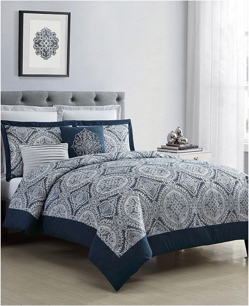 Vcny Home Yorkshire Jacquard 7 Pc King Comforter Set Reviews