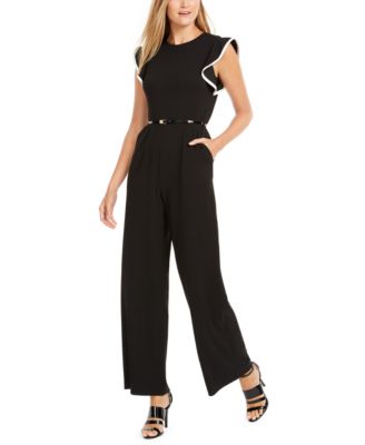 black and white calvin klein jumpsuit