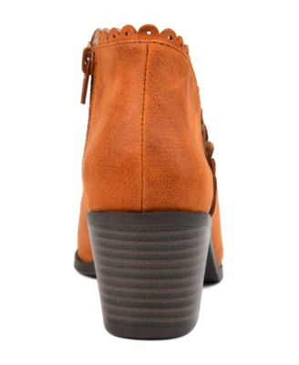 Women's Tessa Scalloped Block Heel Booties