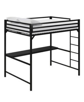 Mason Metal Full Loft Bed with Desk