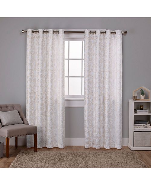 Exclusive Home Curtains Watford Distressed Metallic Print Blackout