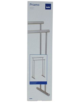 Kela Priamo Handdoekenrek, 2 stangen, 18/10 roestvrij staal, afwerking van zijdeglans, Rvs, 29.97 x 75.95 x 85.09 cm
