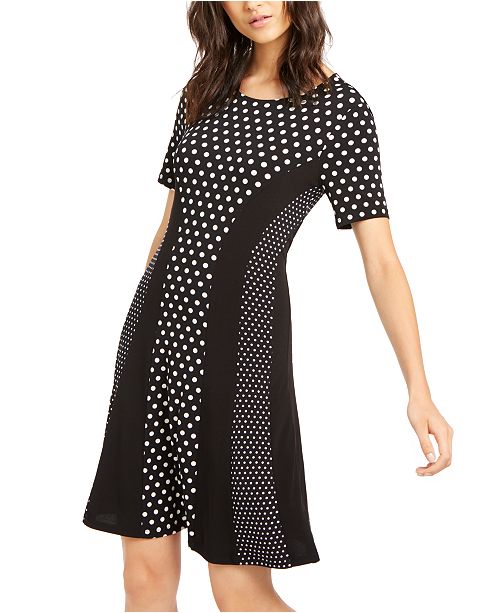 Michael Kors Mod Dot Dress Regular Petite Reviews Women