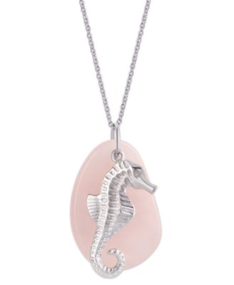 Macy's - Pendant Necklace with Seahorse Charm in Sterling Silver