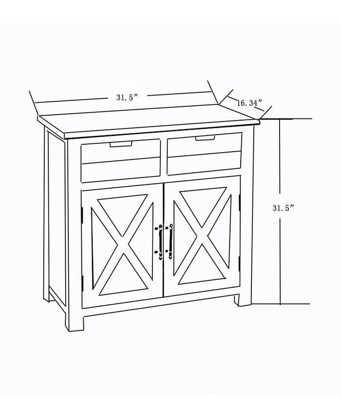 Luxen Home Wood Console Macy's