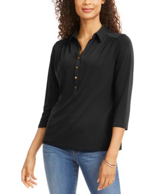 macy's black polo shirt