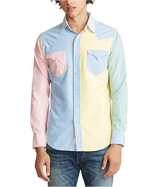 Polo Ralph Lauren Men S Custom Fit Western Fun Oxford Shirt