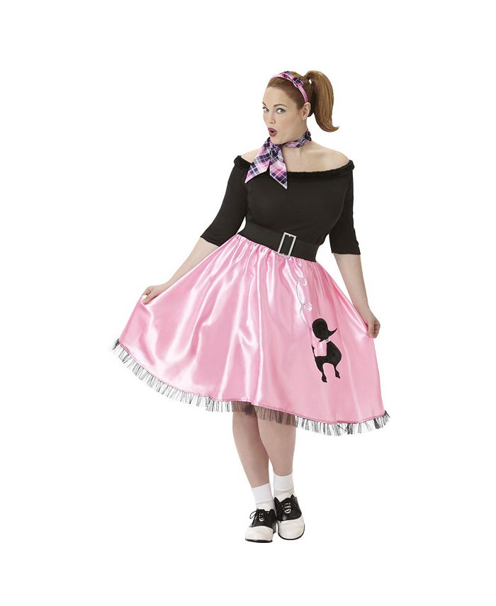 Amscan Sock Hop Sweetie 50 S Adult Women s Costume Plus Size