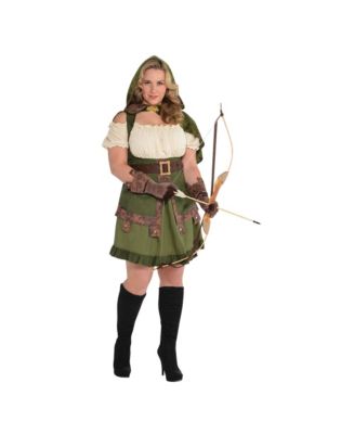 Amscan Sexy Robin Hood Kostüm Für Damen – Grünes Korsettkleid Mit Umhang, Gürtel & Handschuhen – Ideal Für Karneval & Motto-Partys