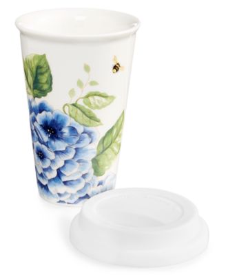 Butterfly Meadow Blue Thermal Travel Mug