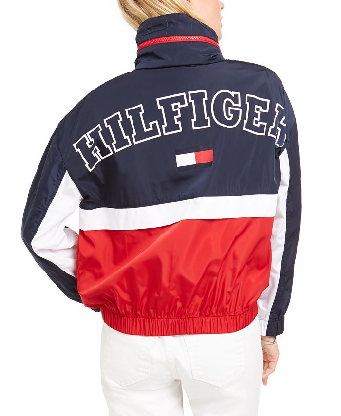 Mig Tegne forsikring krøllet Tommy Hilfiger Logo-Back Windbreaker, Created for Macy's & Reviews - Jackets  & Blazers - Women - Macy's