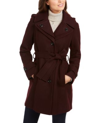 london fog wool coat with hood