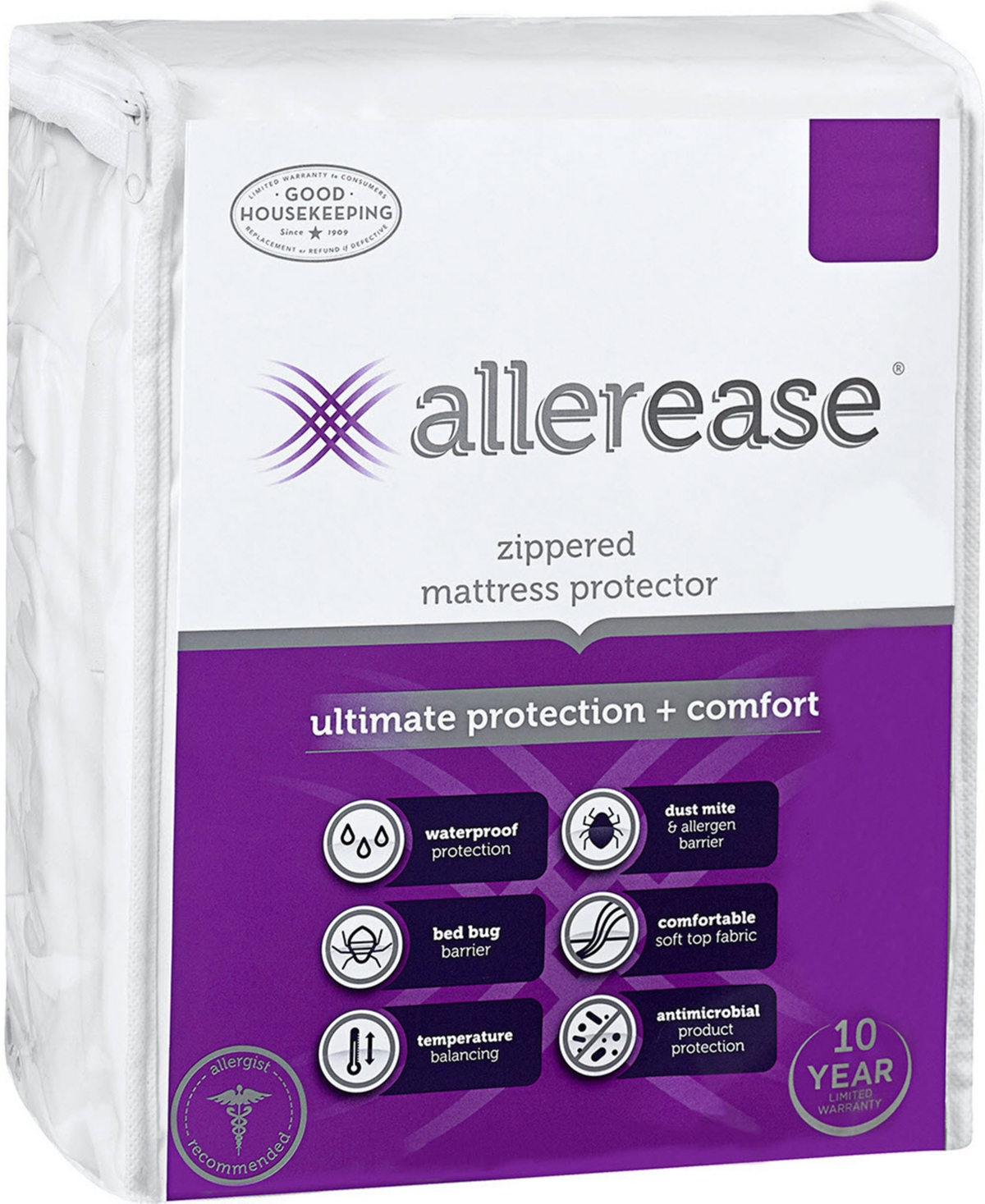 AllerEase Ultimate Protection Temperature Balancing Waterproof Full Mattress Protector