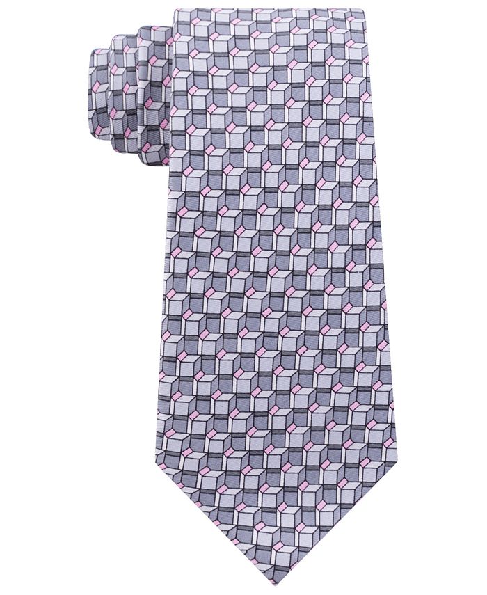 Michael Kors Men's Classic Angular Geo-Print Silk Twill Tie - Macy's