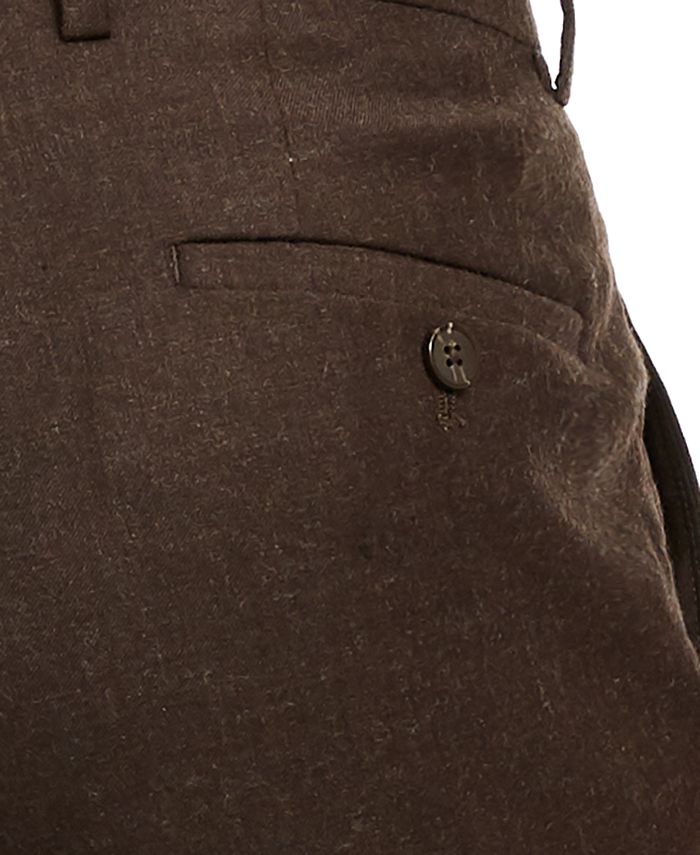 Bar III Men's Slim-Fit Brown Textured Suit Separate Pants, Created for ...