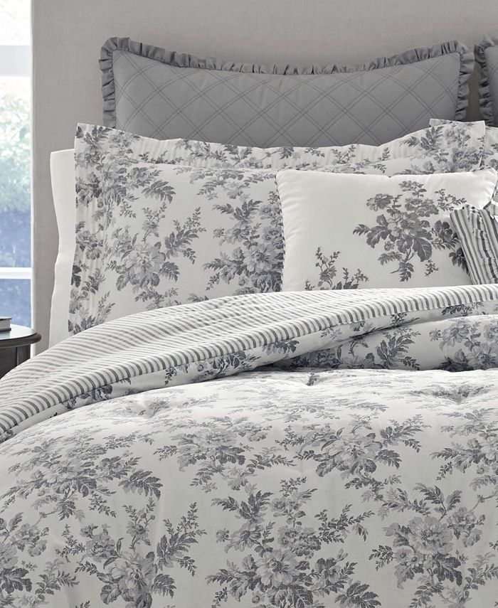 Laura Ashley Annalise Floral Duvet Cover Set, King Macy's