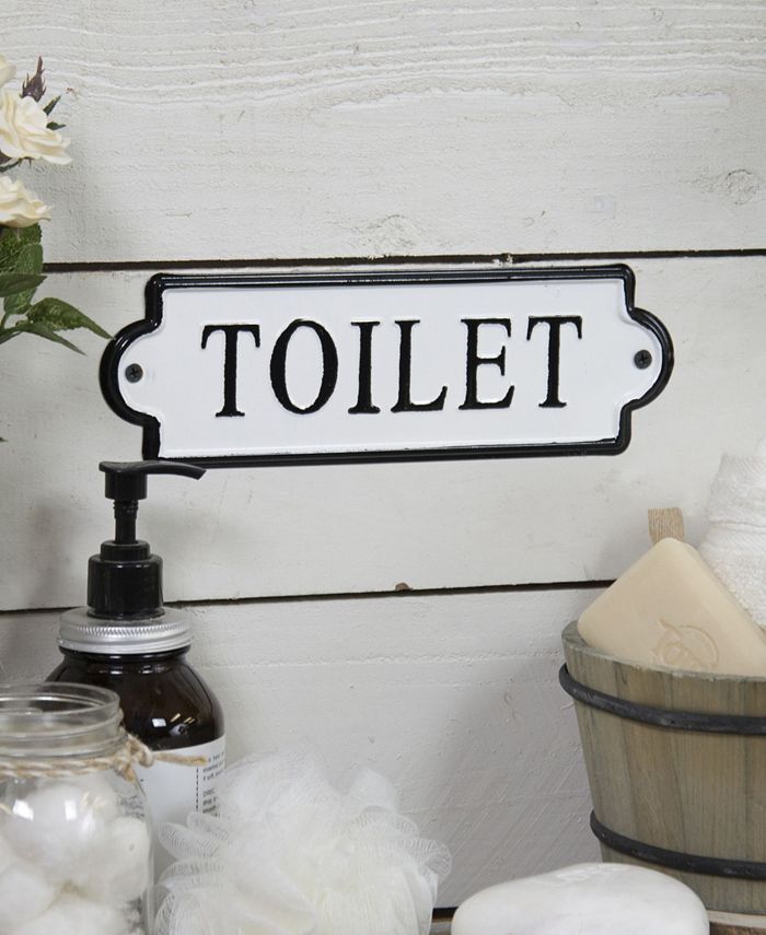 VIP Home & Garden Metal "Toilet" Word Art Macy's