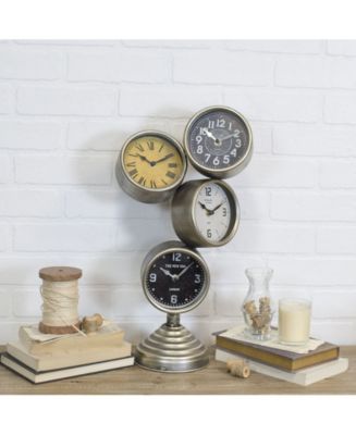 VIP Home & Garden Metal Stacked Table Clock - Macy's