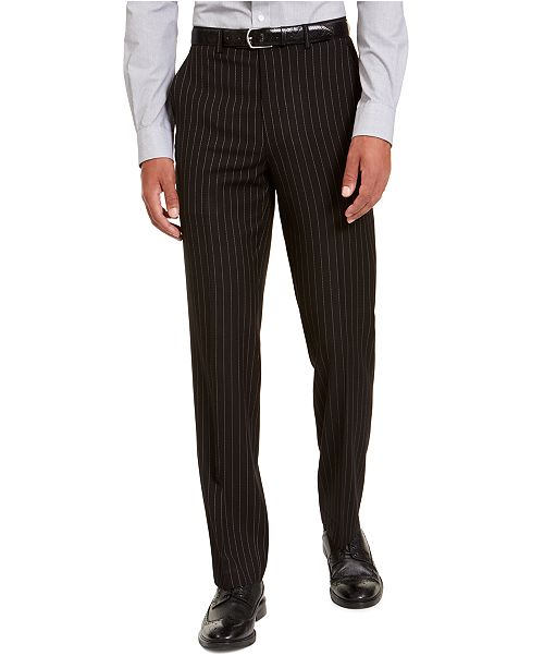 Sean John Men S Classic Fit Stretch Black Pinstripe Suit Separate
