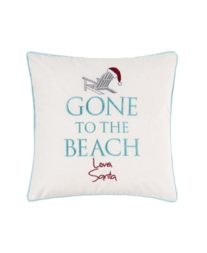 C & F Home Gone To The Beach Pillow In White