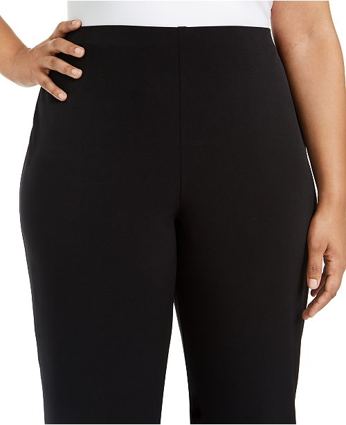 Alfani Plus Size Pull-On Wide-Leg Pants, Created for Macy's & Reviews ...