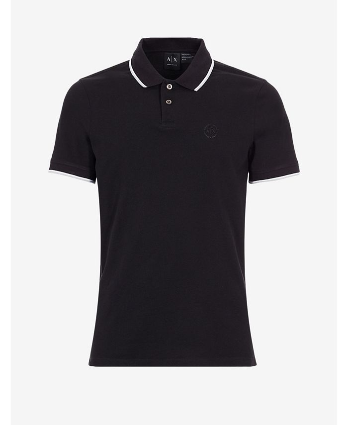 A|X Armani Exchange Men's Contrast Tipped Polo Shirt - Macy's