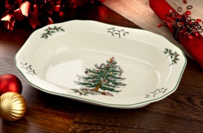 Spode Dinnerware, Christmas Tree Open Vegetable Bowl