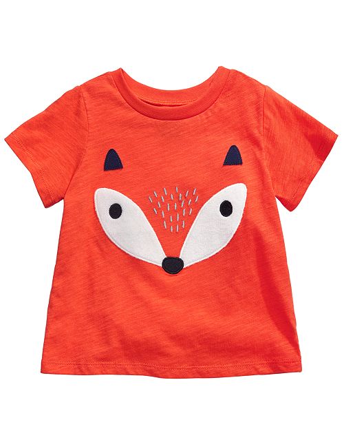 First Impressions Baby Boys Fox Print Cotton T Shirt Created For