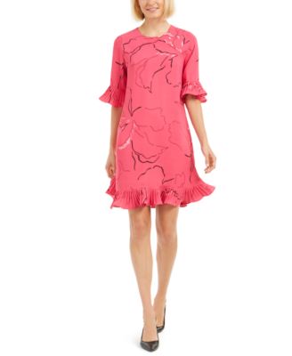 macys ruffle dress