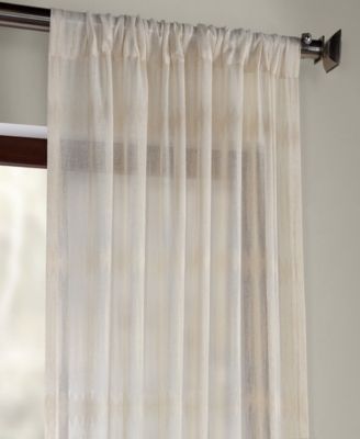 Polaris Geometric Patterned Faux Linen Sheer Curtain