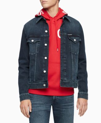 Calvin Klein Jeans Men's Foundation Trucker Jacket & Reviews - Coats &  Jackets - Men - Macy's