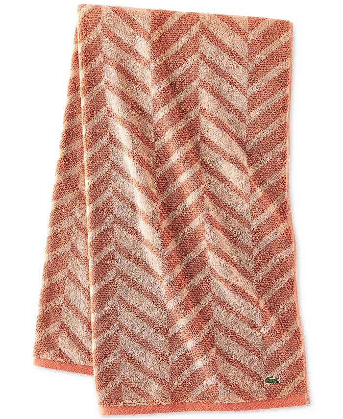 Lacoste herringbone towel