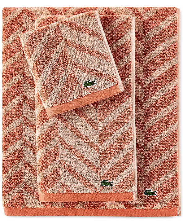 Lacoste Herringbone Cotton 16" x 30" Hand Towel & Reviews Bath Towels