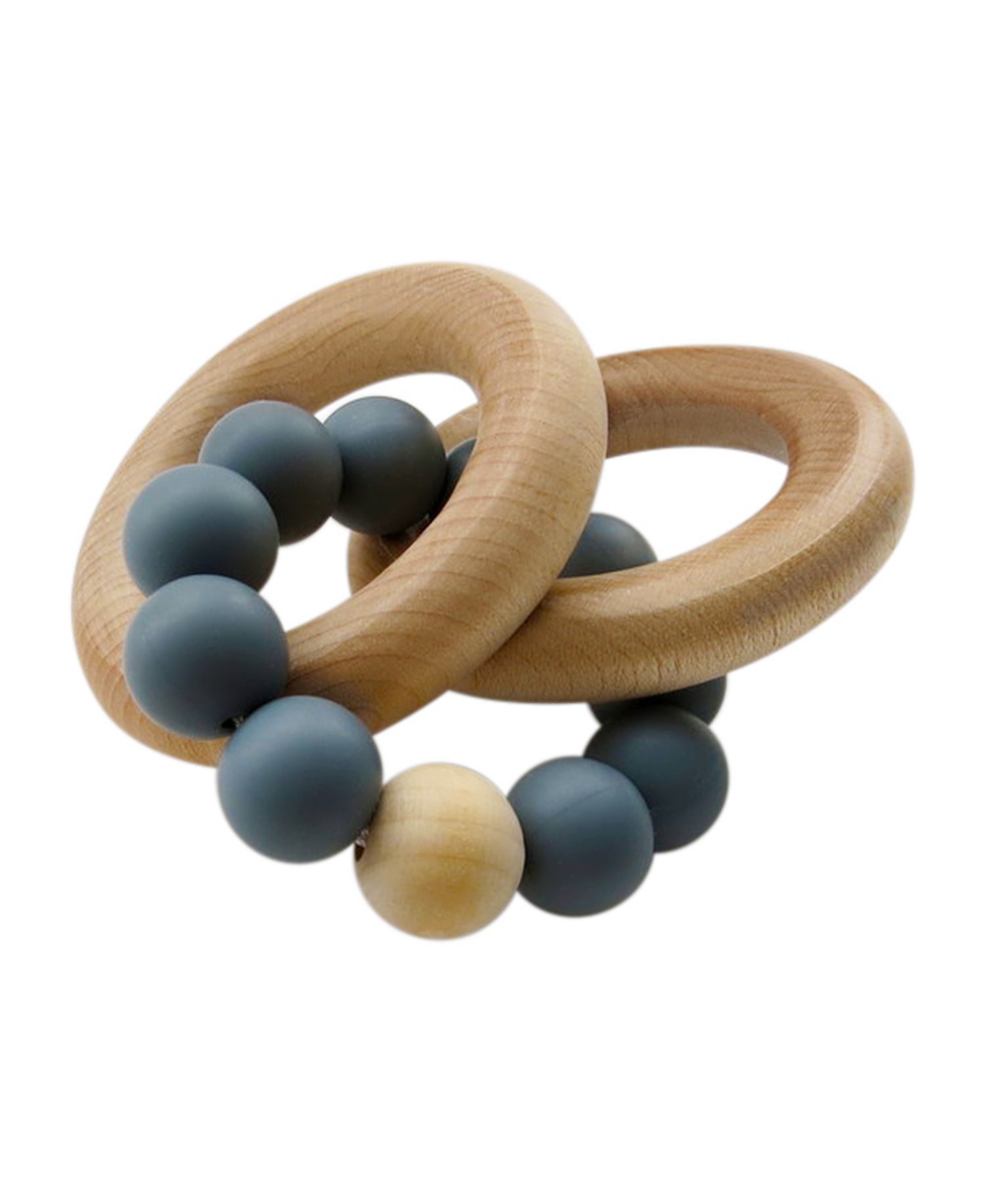 3 Stories Trading Tiny Teethers Infant Silicone And Beech Rattle And Pacifier Clip Set