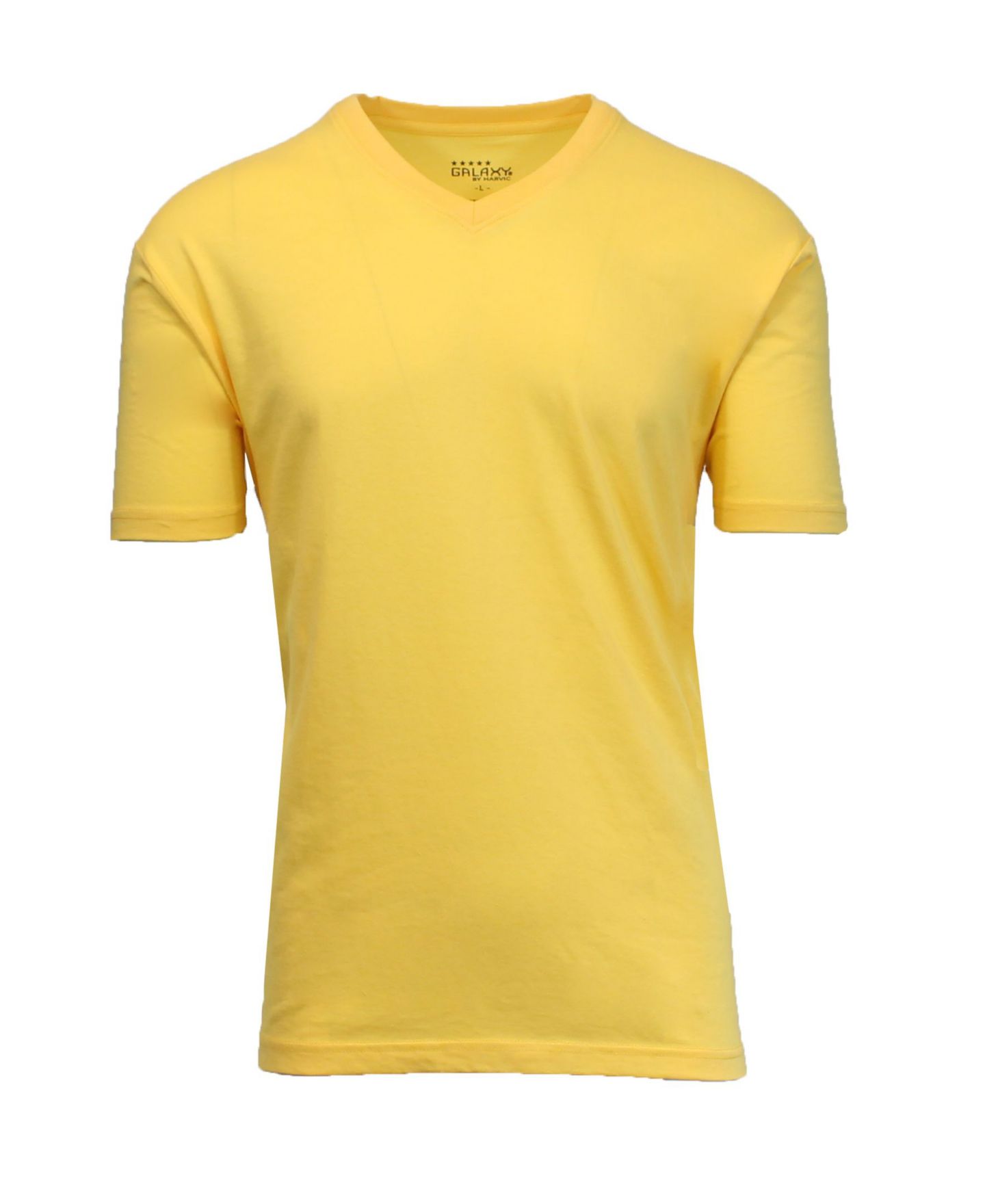 Мужская футболка Galaxy By Harvic Short Sleeve V-Neck, цвет: Меланжевый — фото 11