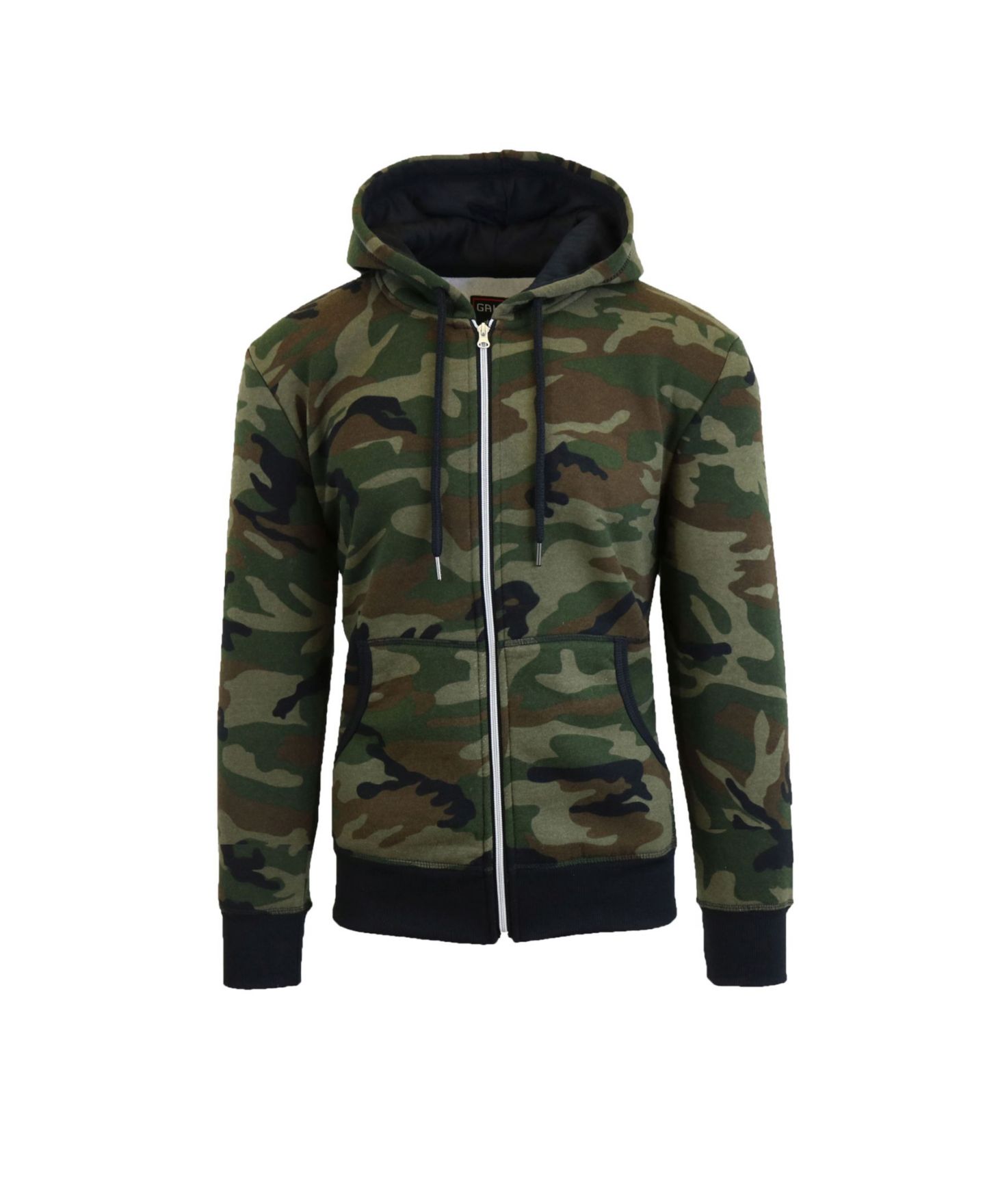 Мужское худи Galaxy By Harvic Full Zip Fleece Hooded, цвет: Чёрный — фото 4