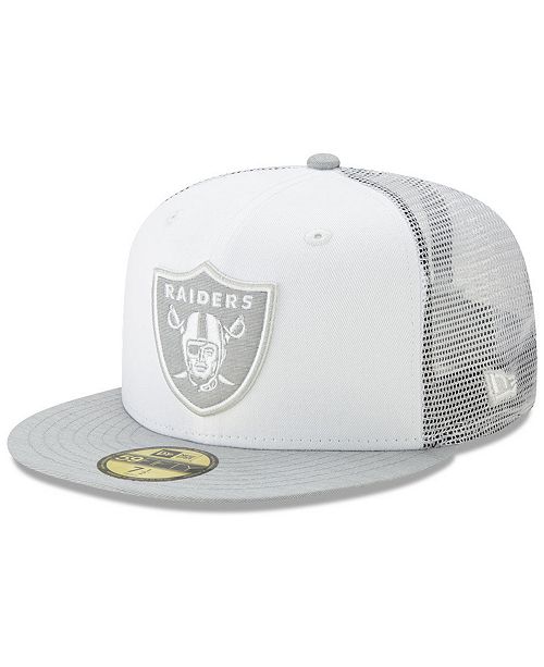 New Era Oakland Raiders White Cloud Meshback 59fifty Cap Reviews Sports Fan Shop By Lids Men Macy S