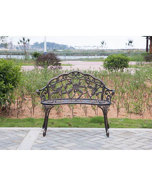 Gardenised Gardenised Bronze Rose Design Patio Garden Park Yard