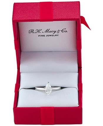 Macy's - Diamond Pear-Cut Solitaire (1 ct. t.w.) Engagement Ring