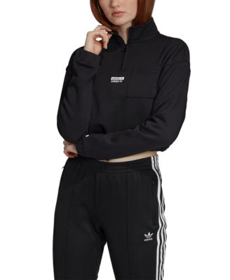 adidas cropped zip hoodie