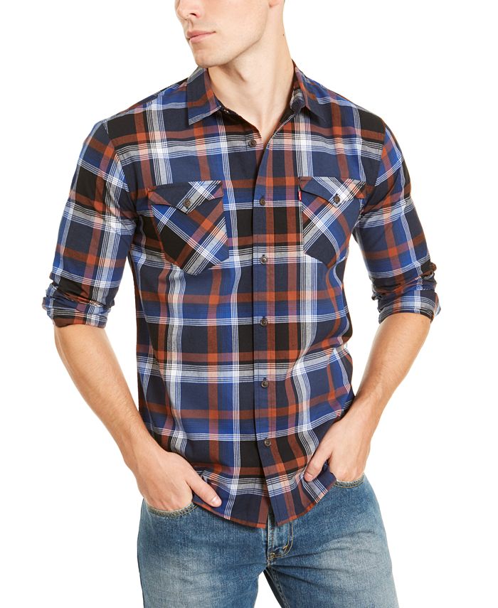 Levi's Men's Zuni Regular-Fit Plaid Shirt - Macy's