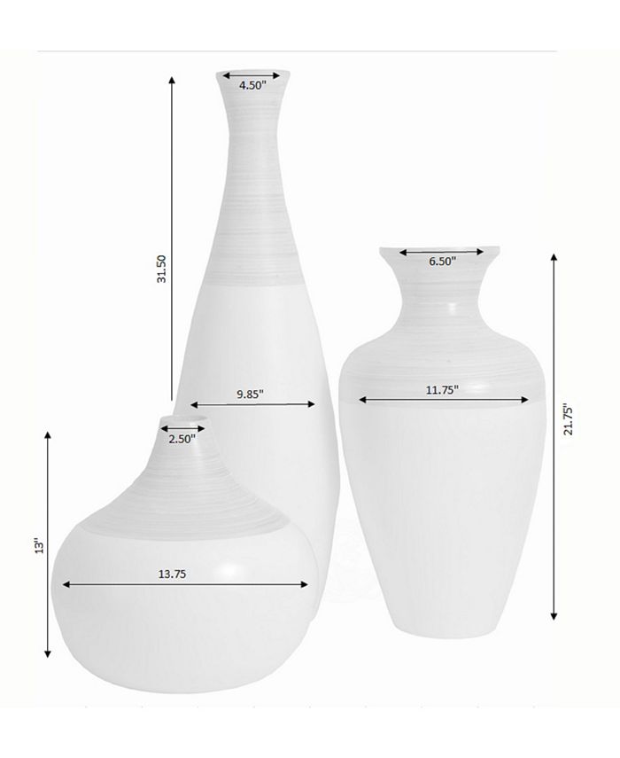 Uniquewise Spun Bamboo Vase Collection - Macy's