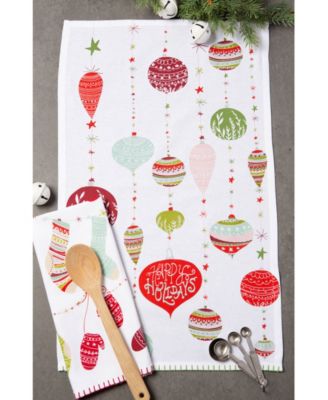 Assorted X-mas Trimmings Printed Dishtowel Set