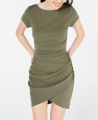 red spaghetti strap prom dress