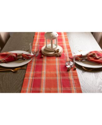 Autumn Spice Plaid Table Runner