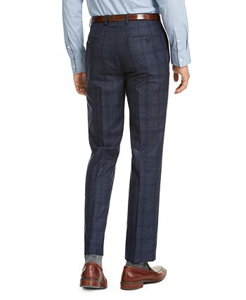 Calvin klein blue plaid deals suit