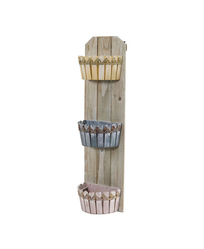 Nearly Natural - 35-In. Triple Wall Planter