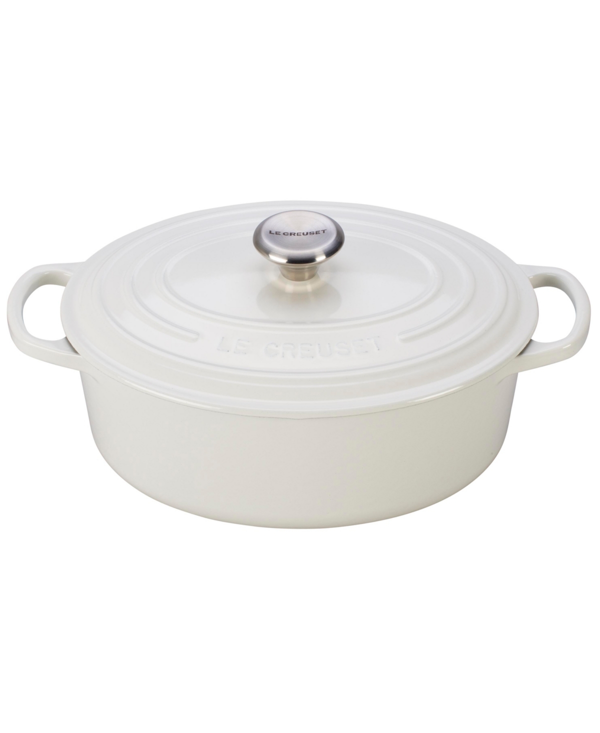 Le Creuset 2.75 Quart Enameled Cast Iron Oval Dutch Oven In White