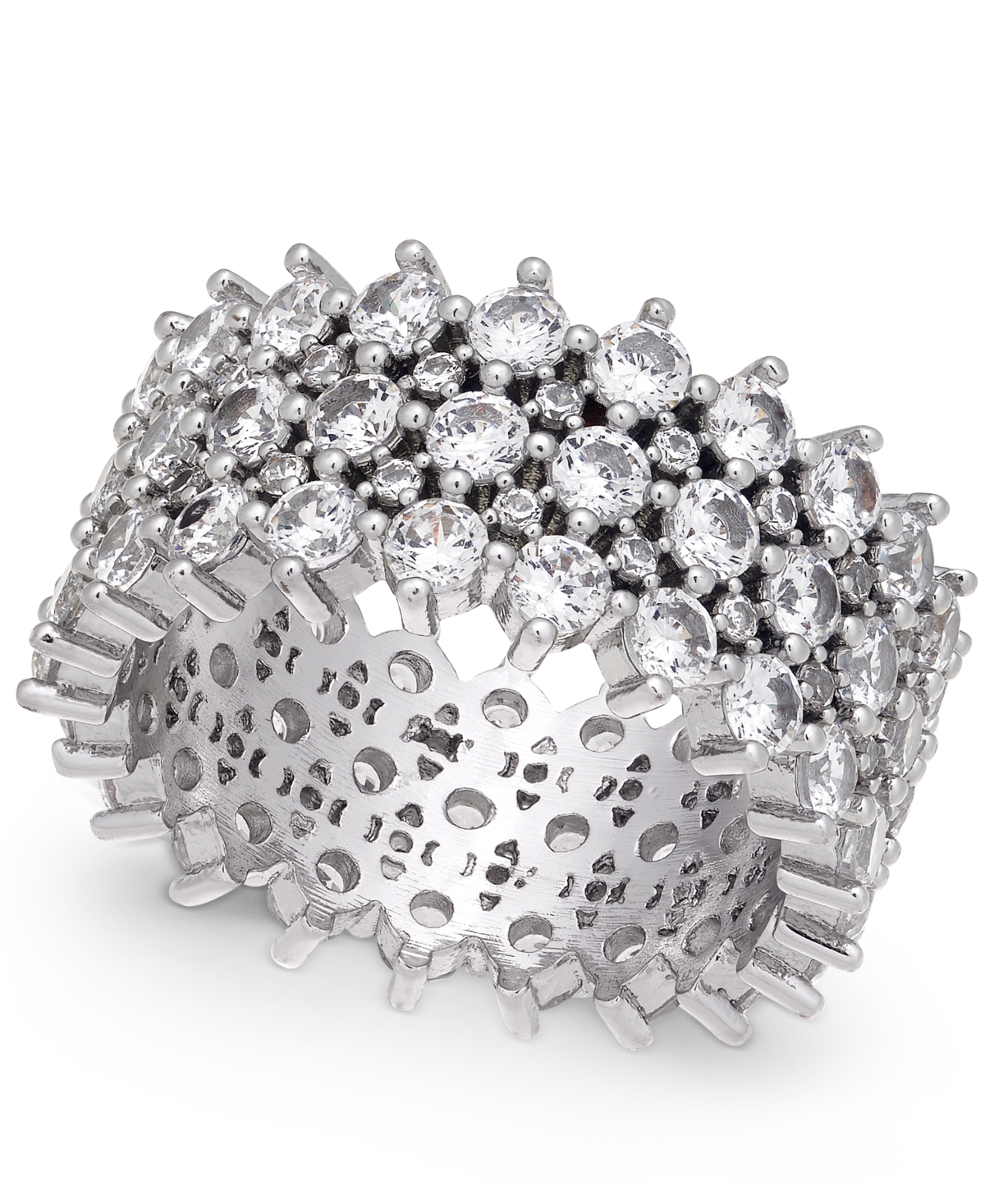 Silver-Tone Pave Ring, Created for Macy's - Silver