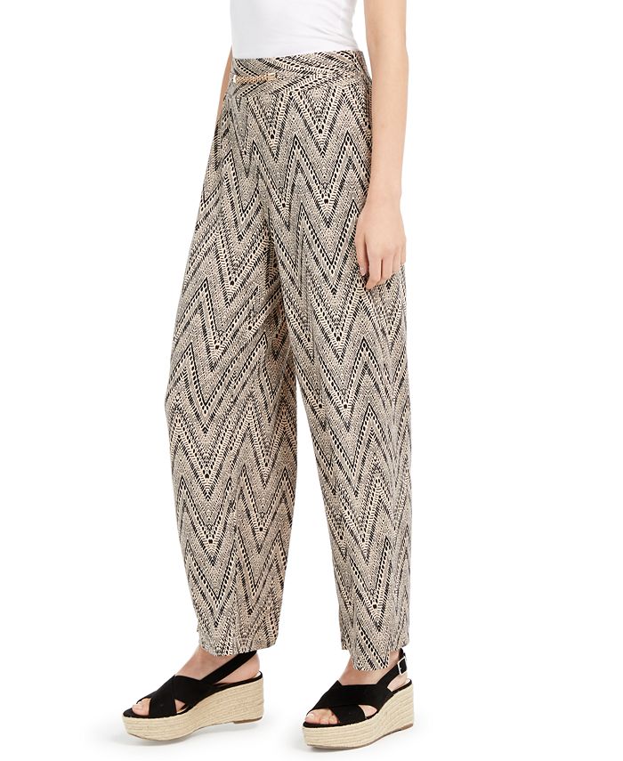 NY Collection Petite HardwareTrim Printed Pants Macy's